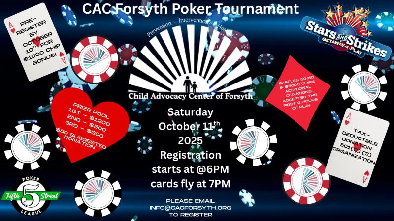 CAC Forsyth Poker Tournament - Stars and Strikes at 5thstreetpoker.com